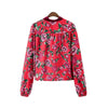 RED FLORAL BOW TOP
