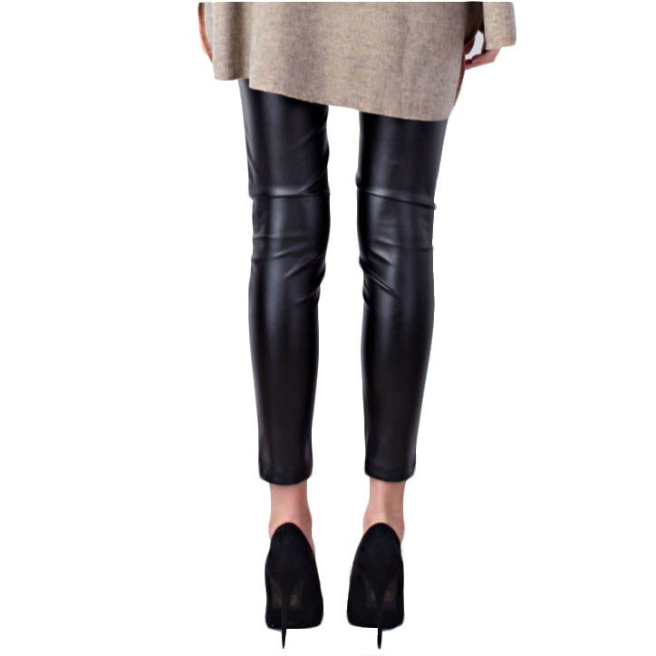 The Joy Faux Leather Moto Legging in Wine • Impressions Online Boutique